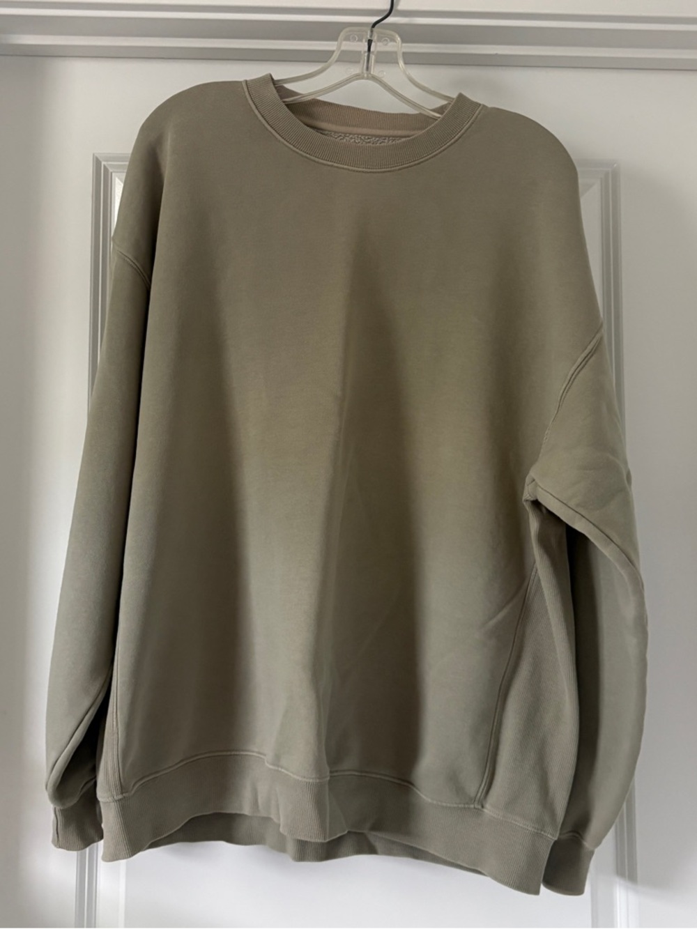TNA Cozy Fleece Crewneck Sweatshirt in Olive